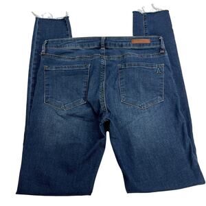 Articles of Society Mya Low Rise Skinny Fit Jeans Frayed Hem Juneau Wash Size 28